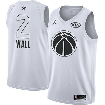 Men's Wizards #2 John Wall White NBA Jordan Swingman 2018 All-Star Game Jersey