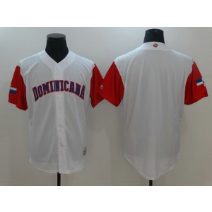 Men Dominican Republic Baseball Majestic White 2017 World Baseball Classic Authentic Team Jersey