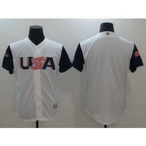 Men USA Baseball Majestic White 2017 World Baseball Classic Authentic Team Jersey Men USA Baseball Majestic White 2017 World Baseball Classic Authentic Team Jersey