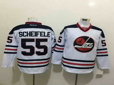 Mens Winnipeg Jets #55 Mark Scheifele 2016 Newest Reebok White Jersey