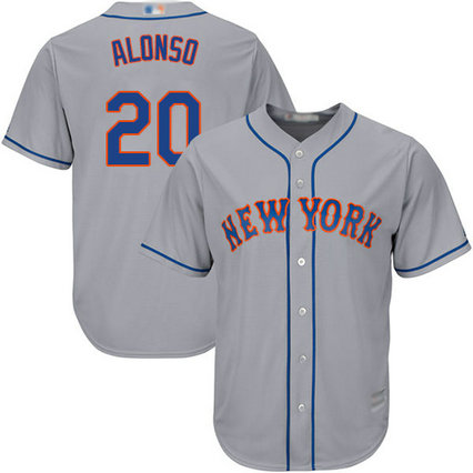 Mets #20 Pete Alonso Grey New Cool Base Stitched Baseball Jersey Mets #20 Pete Alonso Grey New Cool Base Stitched Baseball Jersey