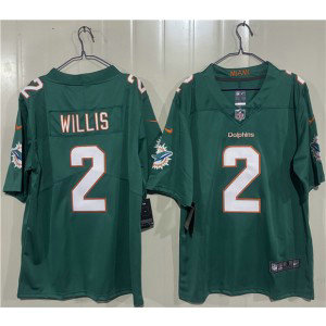 Miami Dolphins 2 Malik Willis Aqua Vapor Limited Men Jersey