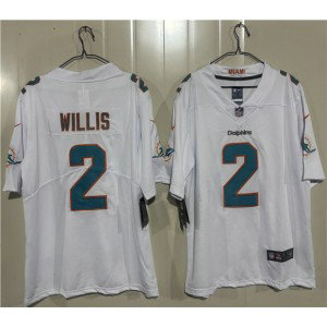 Miami Dolphins 2 Malik Willis White New Vapor Limited Men Jersey