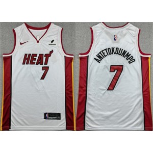 Miami Heat 7 Giannis Antetokounmpo White Men Jersey