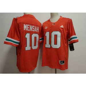 Miami Hurricanes 10 Darian Mensah Orange Vapor Limited Men Jersey