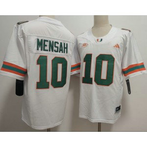 Miami Hurricanes 10 Darian Mensah White Vapor Limited Men Jersey