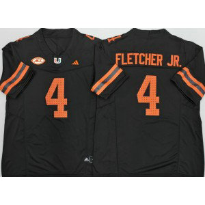 Miami Hurricanes 4 Mark Fletcher Jr. Black F.U.S.E. Vapor Limited Men Jersey
