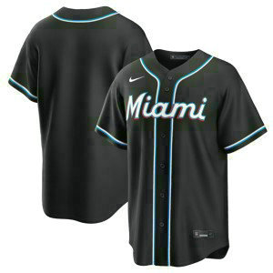 Miami Marlins Blank 2026 Black Out Cool Base Men Jersey