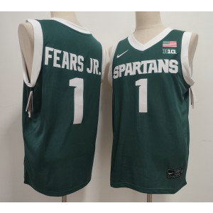 Michigan State Spartans 1 Jeremy Fears Jr. Green Vapor Limited Men Jersey