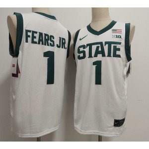Michigan State Spartans 1 Jeremy Fears Jr. White Vapor Limited Men Jersey