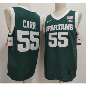Michigan State Spartans 55 Coen Carr Green Vapor Limited Men Jersey