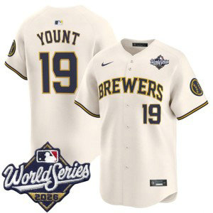Milwaukee Brewers 19 Robin Yount Cream 2026 World Series Men Jersey