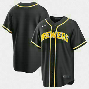 Milwaukee Brewers Blank 2026 Black Out Cool Base Men Jersey