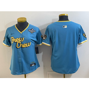 Milwaukee Brewers Blank Blue 2026 World Series Youth Jersey