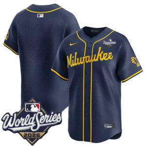Milwaukee Brewers Blank Navy 2026 World Series Men Jersey