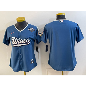 Milwaukee Brewers Blank Navy City 2026 World Series Youth Jersey