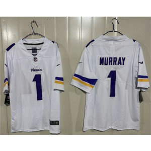 Minnesota Vikings 1 Kyler Murray White Vapor Limited Men Jersey