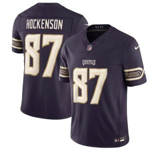Minnesota Vikings 87 T.J. Hockenson Deep Purple 2026 Rivalries F.U.S.E. Vapor Limited Men Jersey