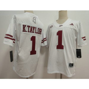 Mississippi State Bulldogs 1 Kamario Taylor White Vapor Limited Men Jersey