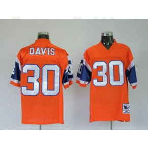 Mitchel & Ness Broncos 30 Terrell Davis Orange Embroidered Throwback NFL Jersey Mitchel & Ness Broncos 30 Terrell Davis Orange Embroidered Throwback NFL Jersey