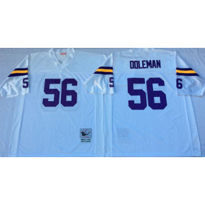 Mitchell and Ness Minnesota Vikings #56 Doleman Throwback White Jersey