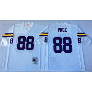 Mitchell and Ness Minnesota Vikings #88 Page Throwback White Jersey