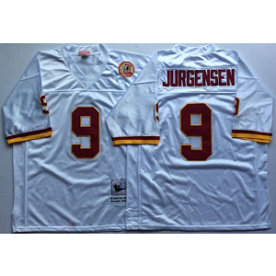 Mitchell and Ness NFL Redskins 9 Sonny Jurgensen White Throwback Jersey