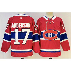 Montréal Canadiens 17 Anderson Red Men Jersey