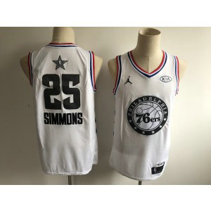 NBA 76ers 25 Ben Simmons White 2019 All-Star Game Men Jersey