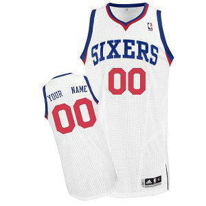 NBA 76ers White Customized Men Jersey