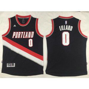 NBA Blazers 0 Damian Lillard Black Revolution 30 Men Jersey