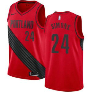 NBA Blazers 24 Anfernee Simons Red Nike Men Jersey NBA Blazers 24 Anfernee Simons Red Nike Men Jersey