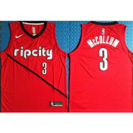 NBA Blazers 3 C.J. McCollum Red Nike Men Jersey 1 NBA Blazers 3 C.J. McCollum Red Nike Men Jersey 1