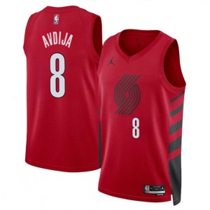 NBA Blazers 8 Deni Avdija Red Statement Edition Nike Men Jersey