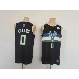 NBA Bucks 0 Damian Lillard Black Jordan Youth Jersey