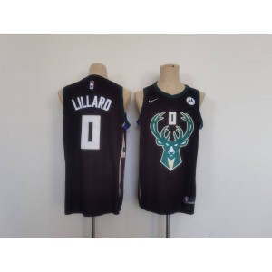 NBA Bucks 0 Damian Lillard Black Nike Youth Jersey