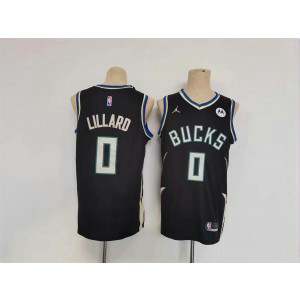NBA Bucks 0 Damian Lillard Black Youth Jersey