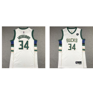 NBA Bucks 34 Giannis Antetokounmpo Blue 75th Anniversary Men Jersey