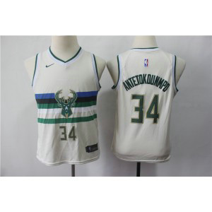 NBA Bucks 34 Giannis Antetokounmpo Cream City Edition Nike Youth Jersey