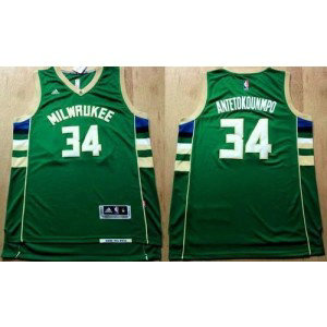 NBA Bucks 34 Giannis Antetokounmpo Green Revolution 30 Men Jersey