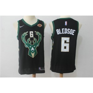 NBA Bucks 6 Eric Bledsow Black Nike Swingman Men Jersey