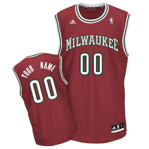 NBA Bucks Red Customized Men Jersey