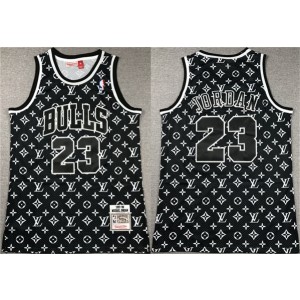 NBA Bulls 23 Michael Jordan Black 1997-98 Throwback Men Jersey NBA Bulls 23 Michael Jordan Black 1997-98 Throwback Men Jersey