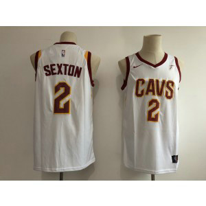 NBA Cavaliers 2 Collin Sexton White 2018 NBA Draft Nike Men Jersey