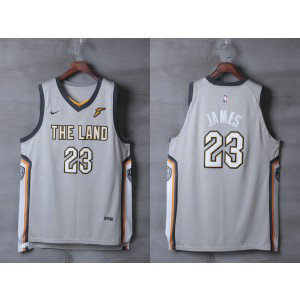 NBA Cavaliers 23 LeBron James Gray City Edition Nike Men Jersey NBA Cavaliers 23 LeBron James Gray City Edition Nike Men Jersey