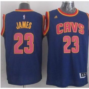 NBA Cavaliers 23 LeBron James Navy Blue CavFanatic Revolution 30 Men Jersey