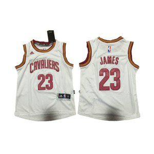 NBA Cavaliers 23 LeBron James White Swingman Youth Jersey