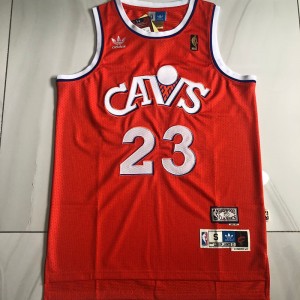 NBA Cavaliers 23 Lebon James Red Hardwood Classics Men Jersey