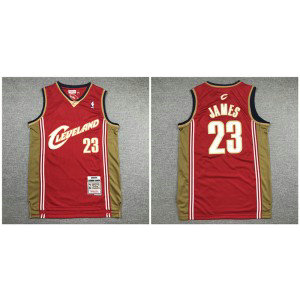 NBA Cavaliers 23 Lebron James Red 2003-04 Hardwood Classics Men Jersey