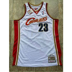 NBA Cavaliers 23 Lebron James Throwback Mitchel l& ness Men Jersey